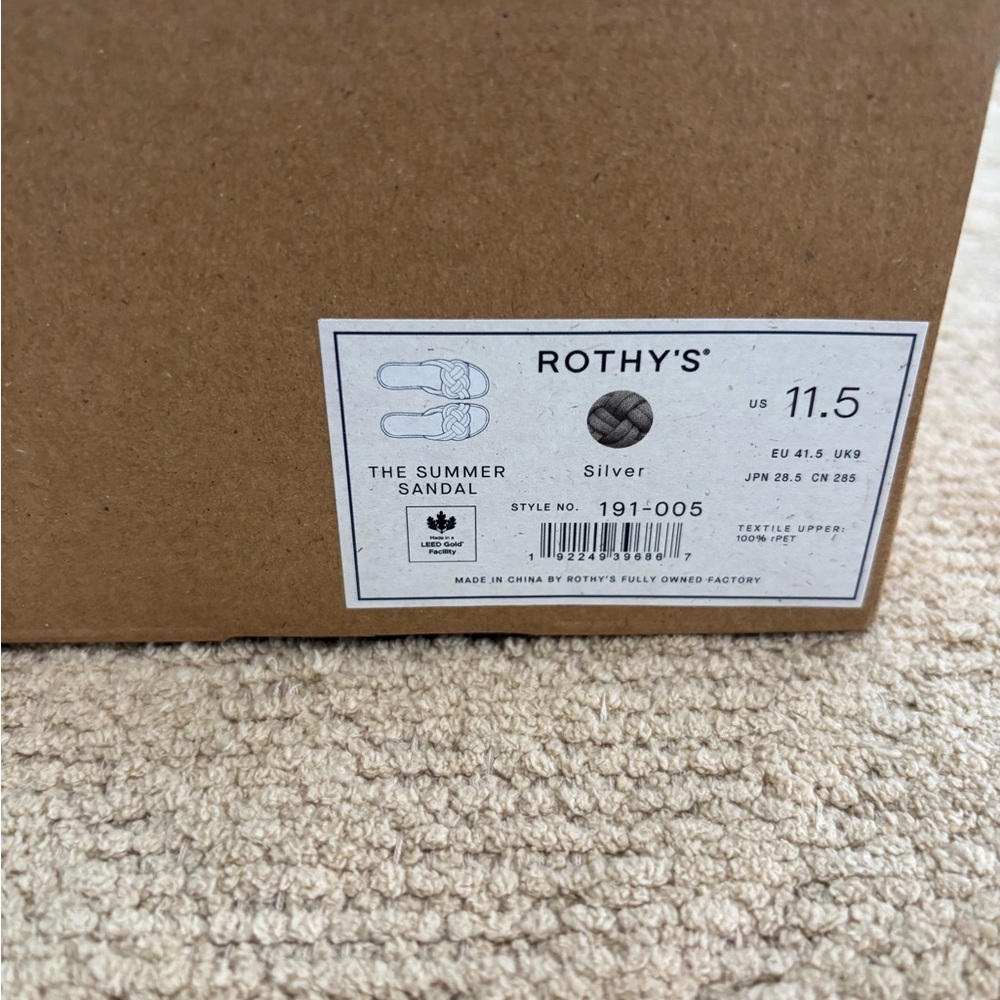 Rothy's Silver Women's Sandals - Picture 4 of 4